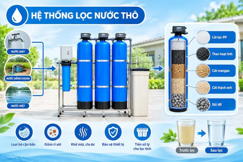 Định nghĩa về hệ thống lọc nước thô