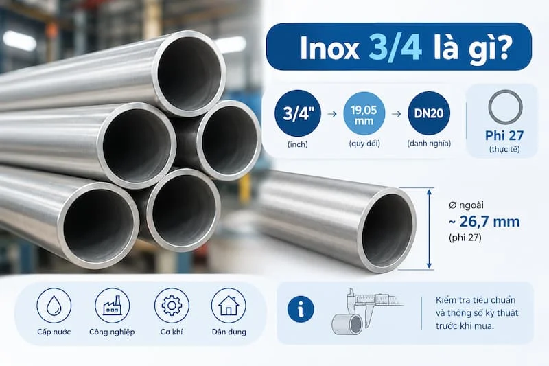 Định nghĩa về inox 3 4
