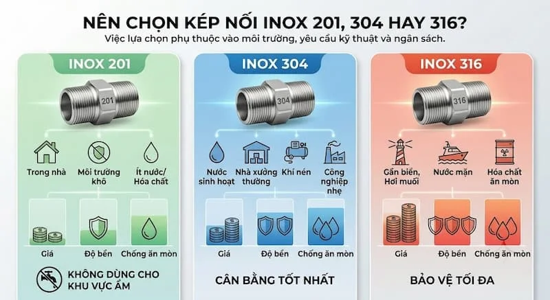 Nên chọn loại inox nào