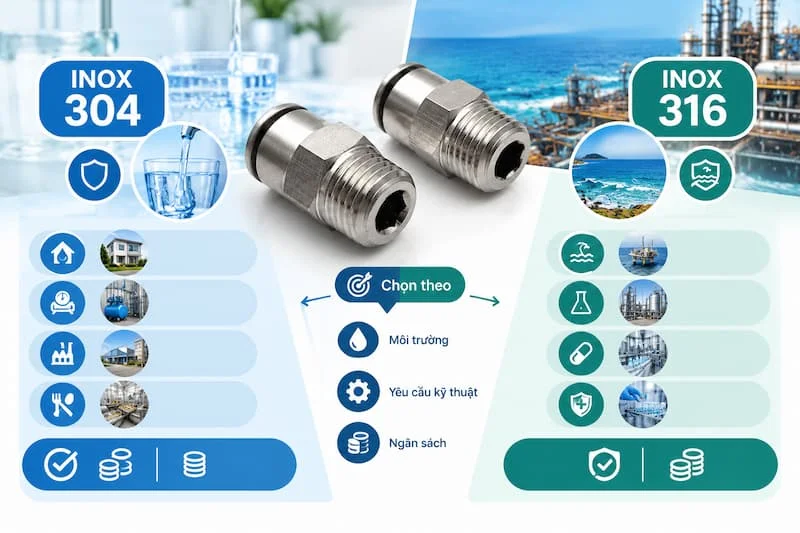 Khi nào nên chọn inox 304 và 316