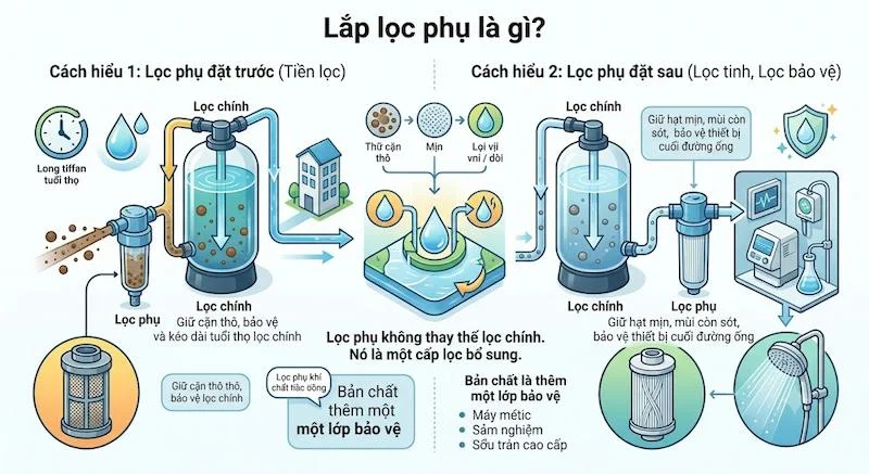 Định nghĩa của lắp lọc nước phụ