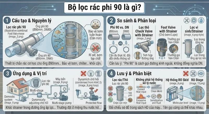 Định nghĩa của lọc rác 90