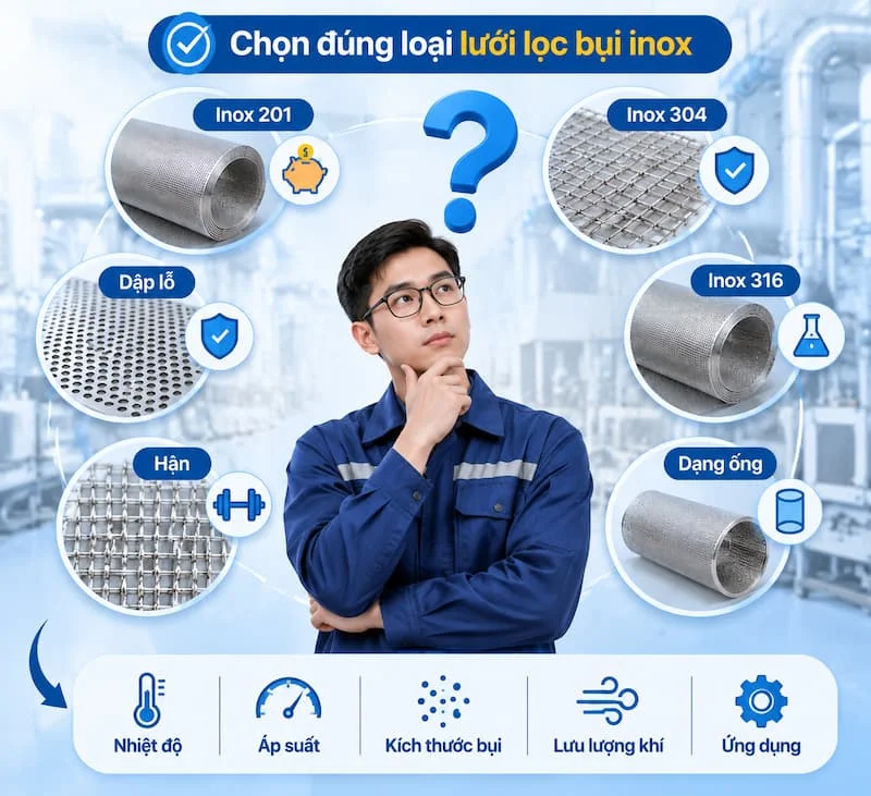 Nên lựa chọn loại lưới lọc nào