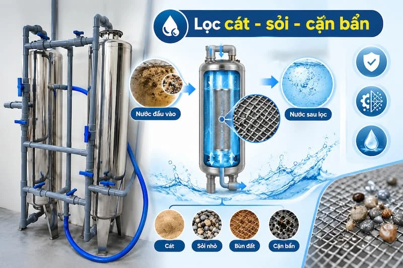 Hiệu quả lọc các chất khác nhau