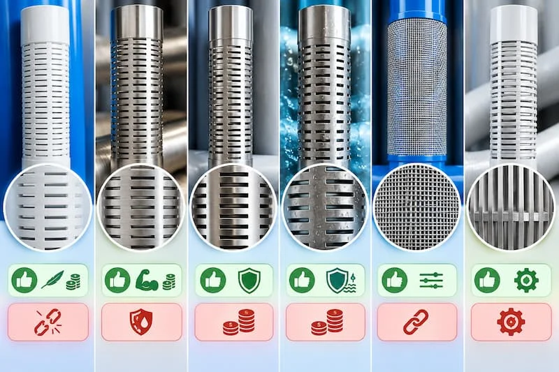 Bảng so sánh các loại ống lọc