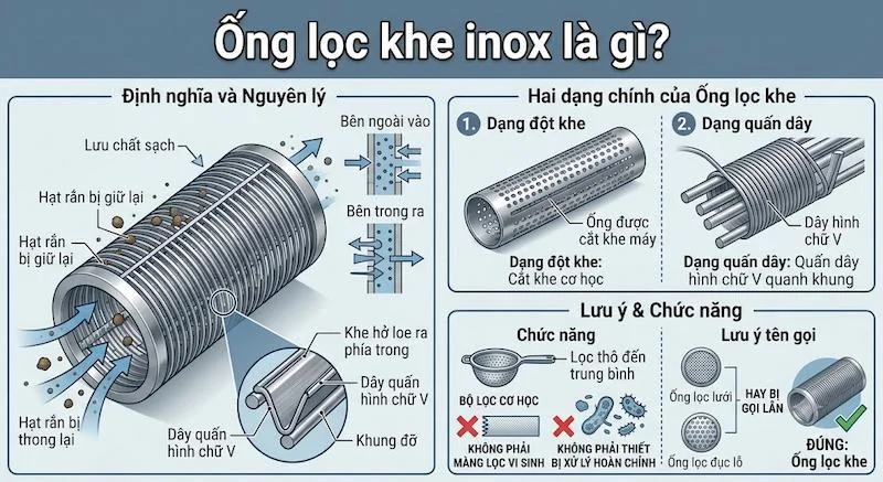 Định nghĩa của ống lọc khe