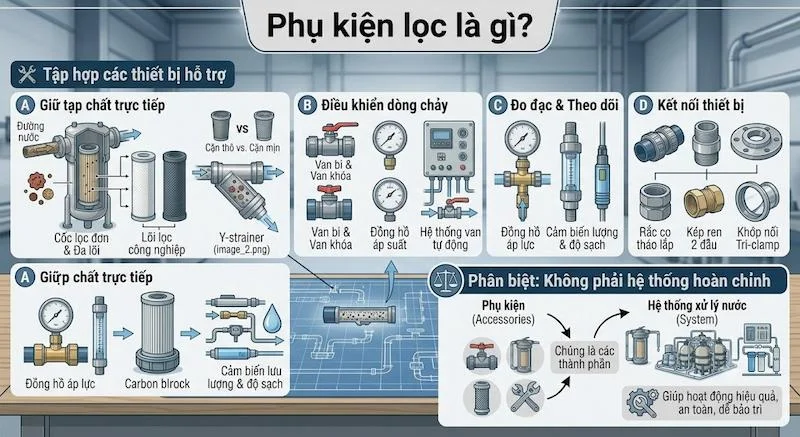 Định nghĩa của phụ kiện để lọc