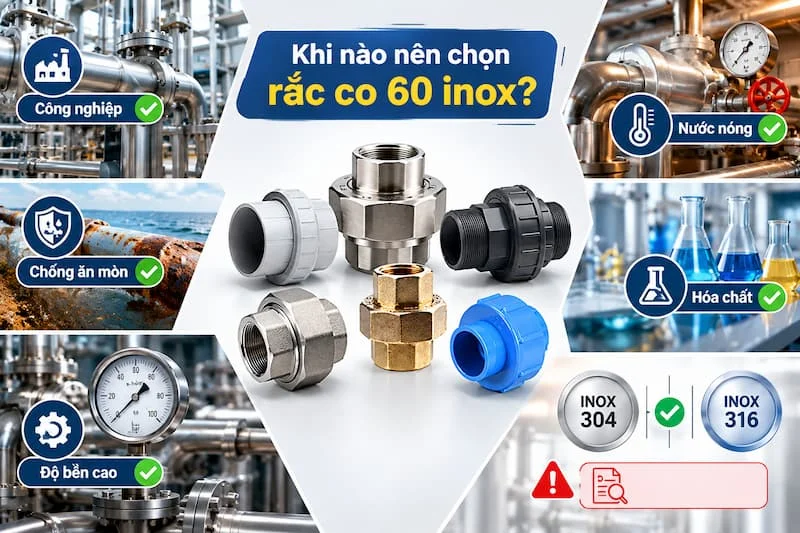 Khi nào nên chọn rắc co inox