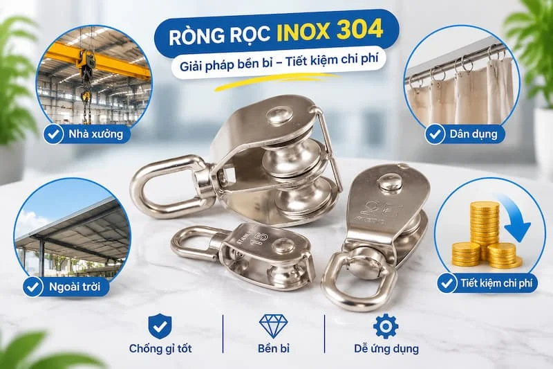 Khi nào nên sử dụng ròng rọc inox 304
