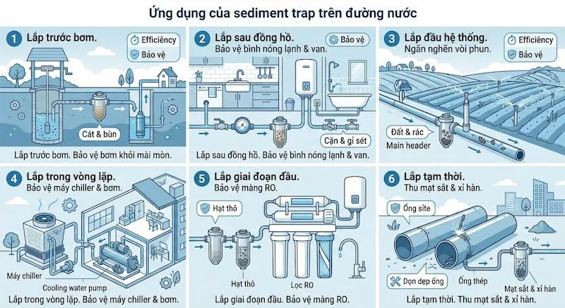 Ứng dụng của bẫy cặn