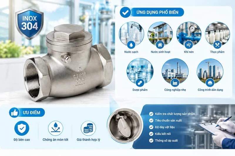 Khi nào nên chọn inox 304