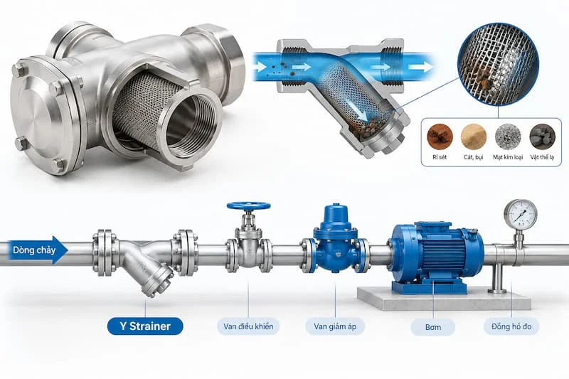 Định nghĩa về stainless steel pipe Y strainer