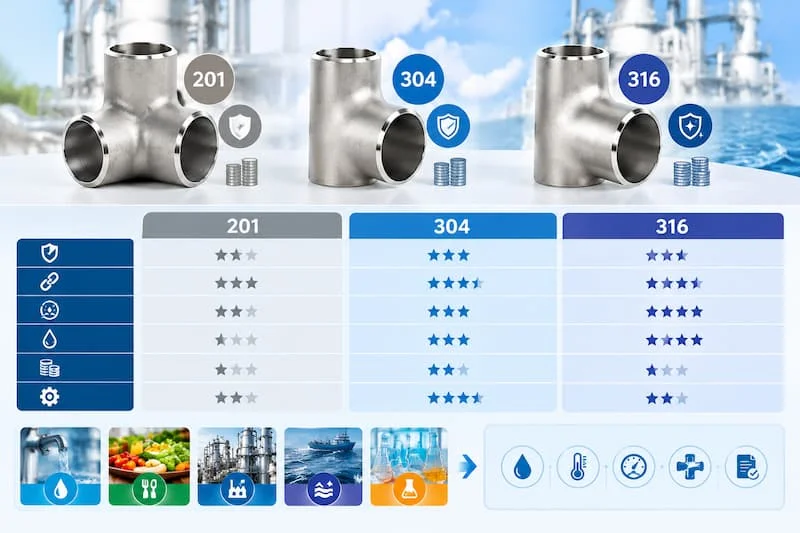 So sánh các loại inox khác nhau