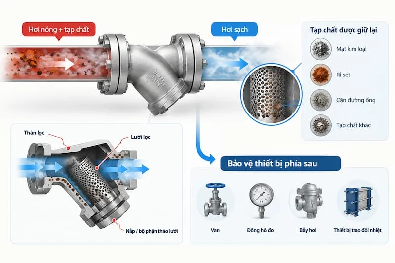 Định nghĩa về steam strainer