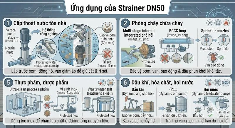 Ứng dụng của van 50mm