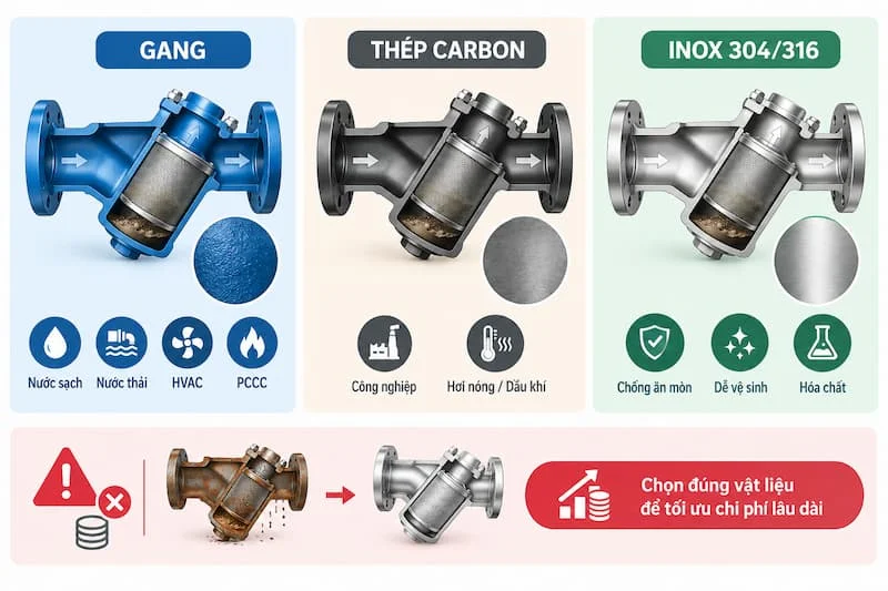 Nên chọn chất liệu nào