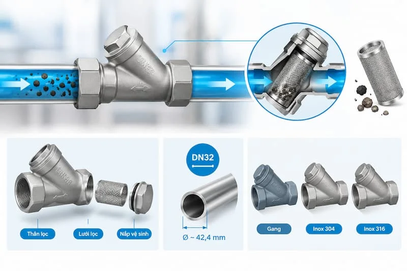 Định nghĩa về Y lọc DN32