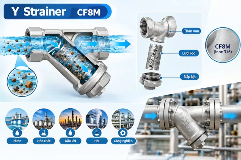 Định nghĩa về Y strainer CF8M