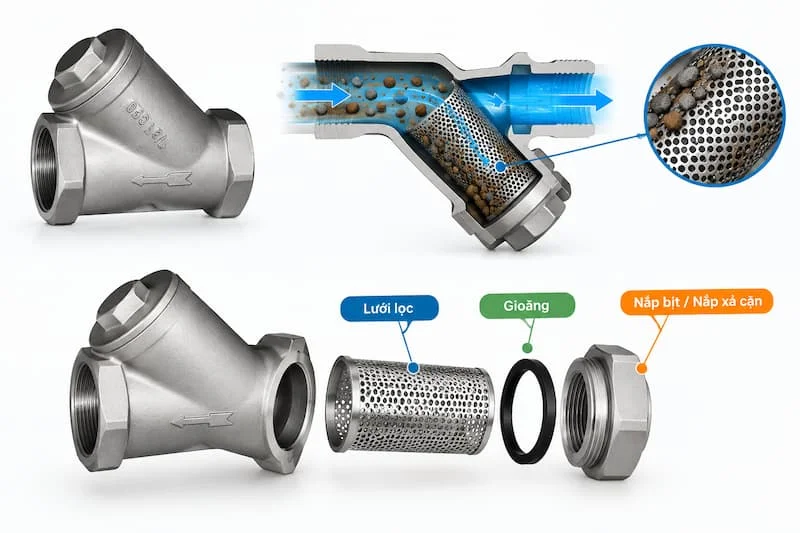Định nghĩa về Y strainer inside