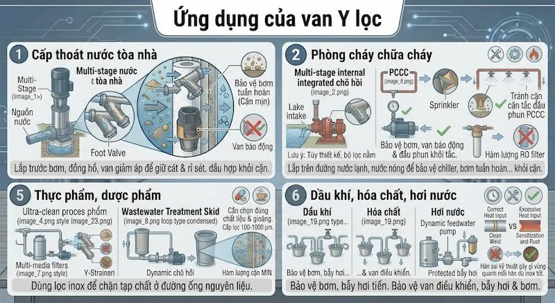 Ứng dụng của van y lọc