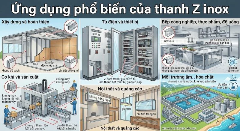 Ứng dụng của inox z